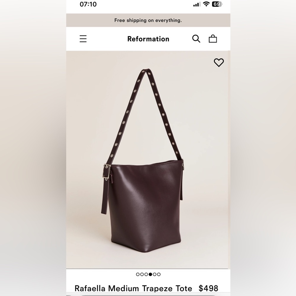 Reformation Rafaella Medium Trapeze Tote
